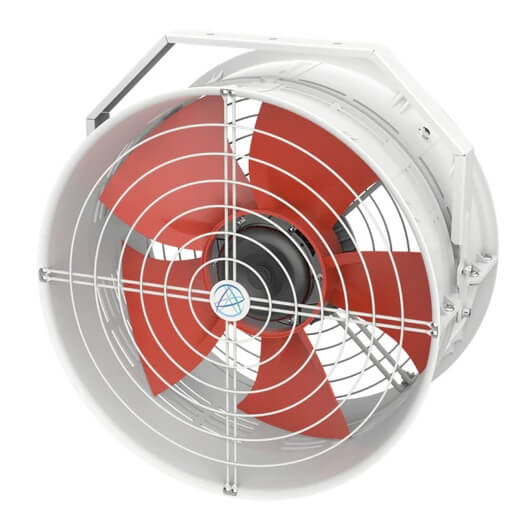 Aero-Fan 20-Inch High Velocity Fan Pro Model, While body, 5 orange blades