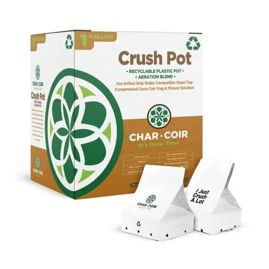 Char Coir Crush Pots - 1 Gallon