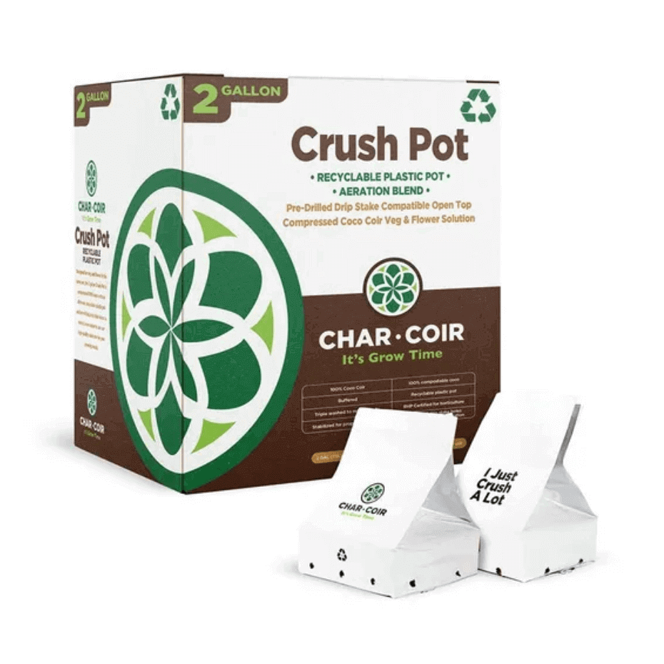 Char Coir Crush Pots - 2 Gallon