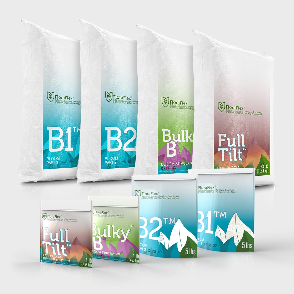 FloraFlex Nutrients | B1, B2, Bulky B & Full Tilt Bloom Complete Combo ...