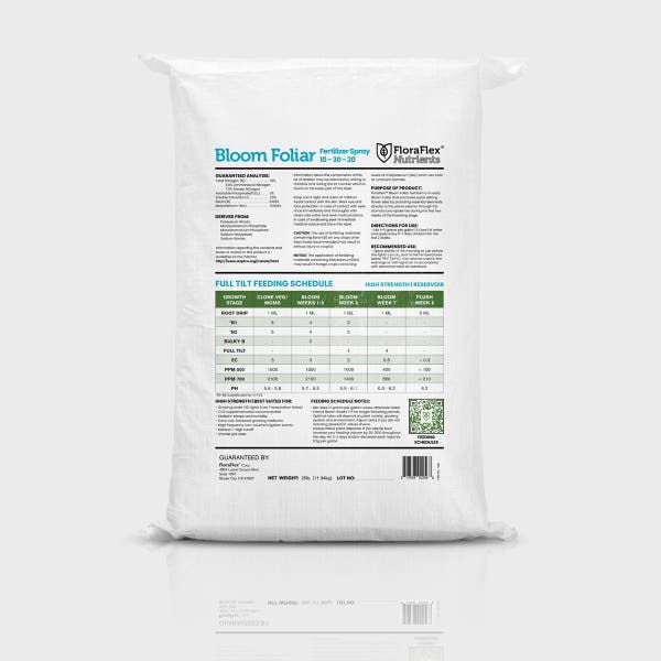 FloraFlex Nutrients Bloom Foliar Fertilizer Spray, 25 Lb Back