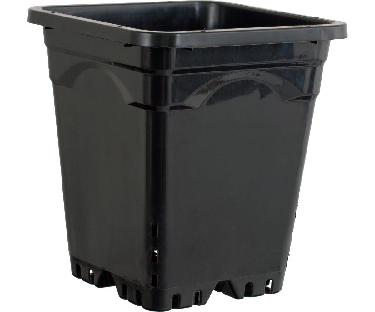 Active Aqua 12" x 12" Square Black Pot, 12" Tall, case of 24