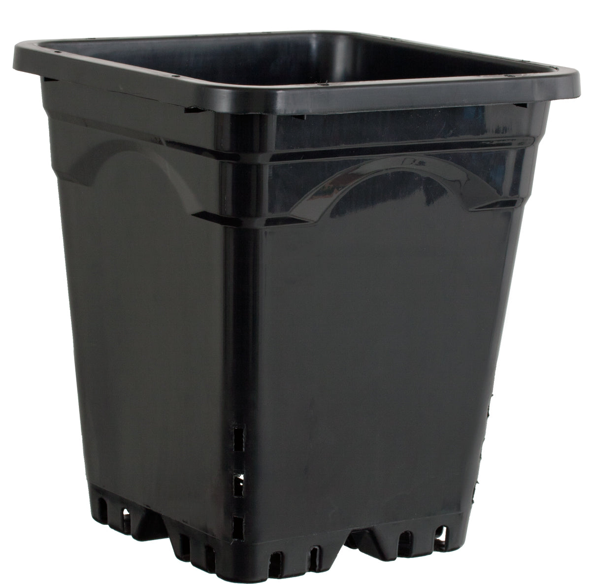 Active Aqua 9" x 9" Square Black Pot, 10" Tall, case of 24