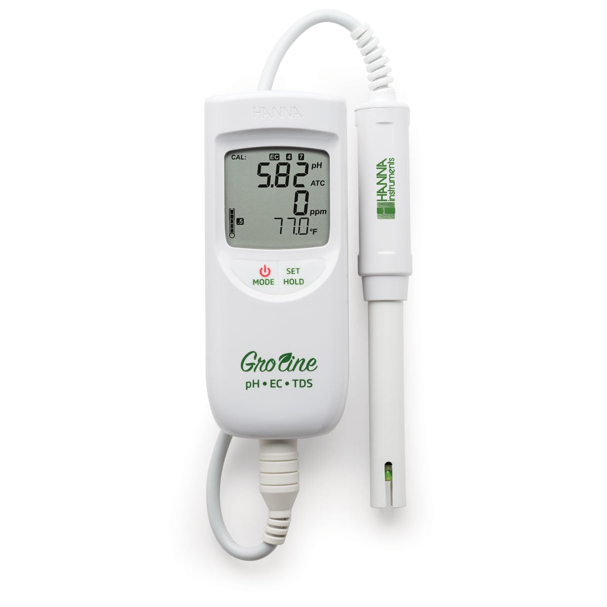 GroLine Waterproof Portable pH/EC/TDS Meter