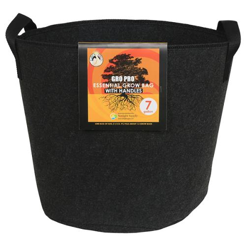 Gro Pro Essential Round Fabric Pot w/ Handles 20 Gallon - Black (42/Cs)